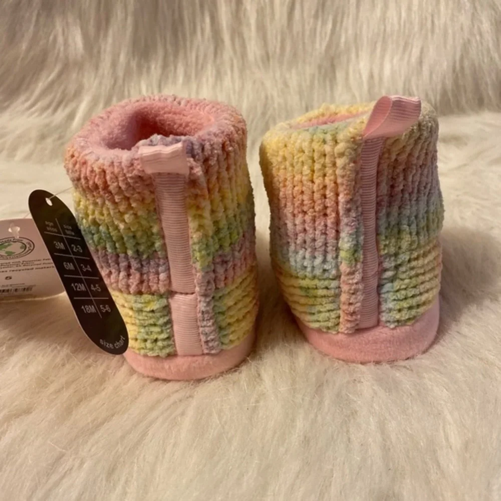 Wonder Nation Rainbow Slippers Girls‎ Size 5 Booties Shoes Slip On